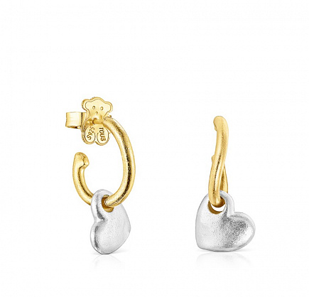 серьги из 2х частей